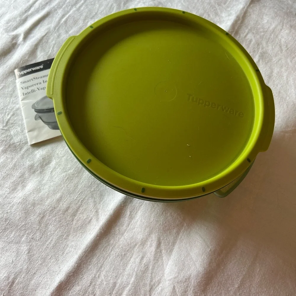 Tupperware Lime and Forest Green Steamer Set